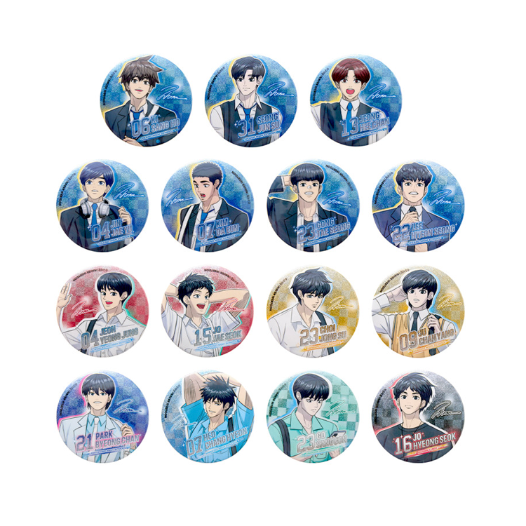 Garbage Time x Webtoon Friends Merch - Random Can Badge Ver. 2