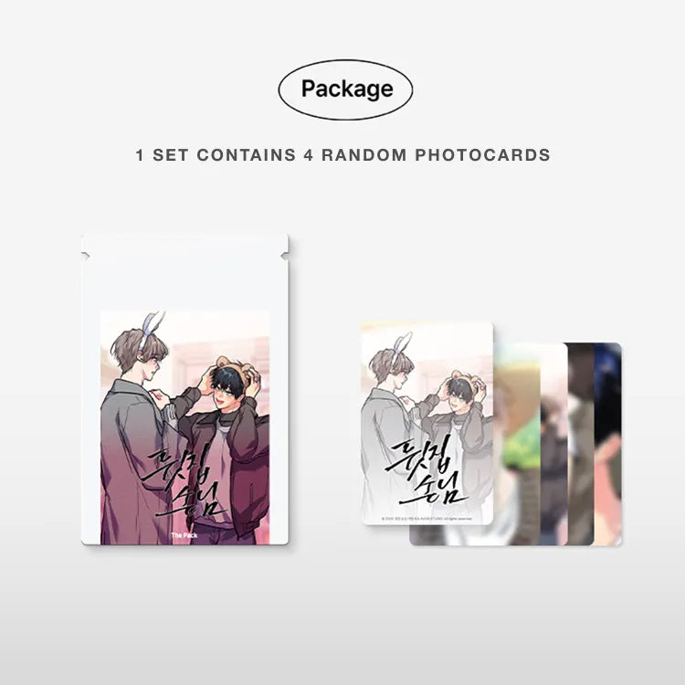 Backdoor Neighbors BL Photo Card Pack with 4 random illustrated photocards in character design