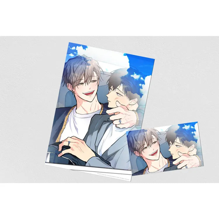 Backdoor Neighbors Photo Set featuring two animated male characters smiling outdoors under a blue sky