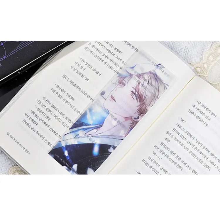 Debut Or Die Bookmark featuring anime-style character placed on open book pages