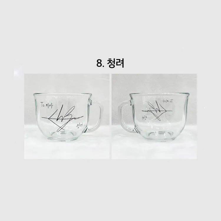 Clear glass Debut Or Die Signed Cereal Bowls featuring black autographs on the side by KW Store