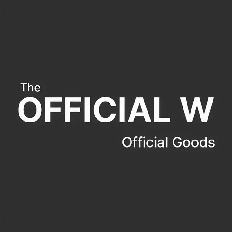 Logo written The Official W Official Goods in white text