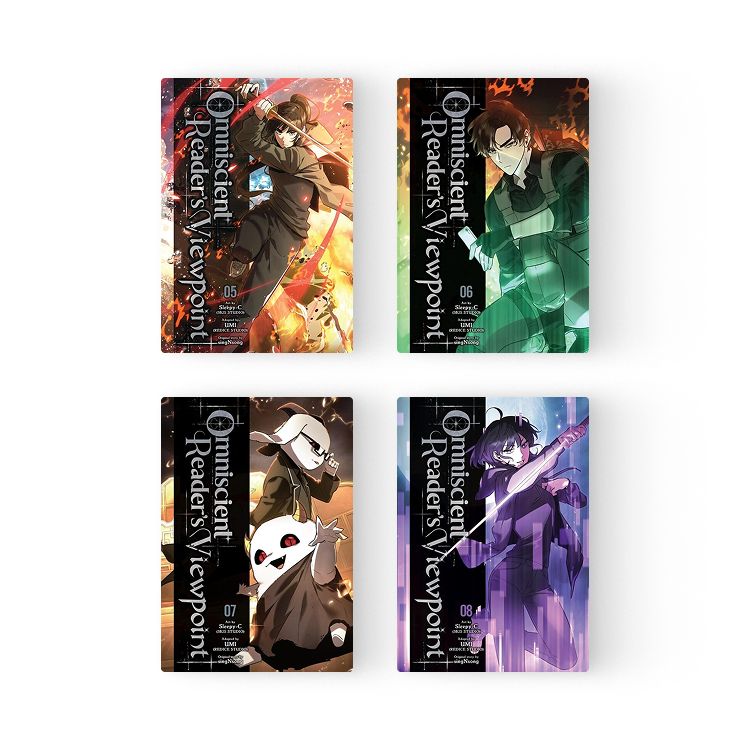 Set of Omniscient Reader's Viewpoint Manhwa English volumes 5 to 8 with colorful character covers