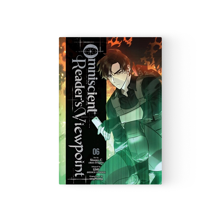 Omniscient Reader's Viewpoint Manhwa English volume 6 cover featuring a serious character in tactical gear