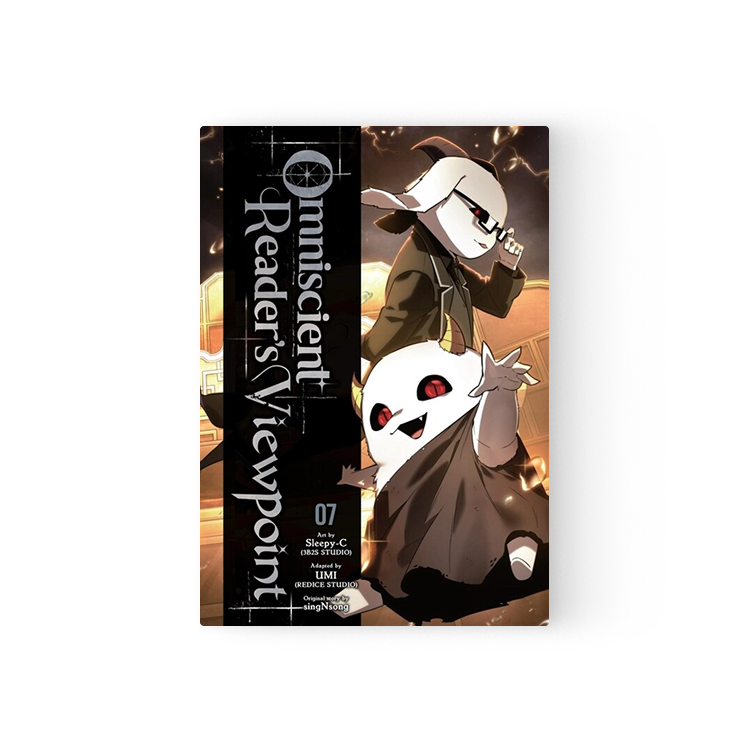 Omniscient Readers Viewpoint Manhwa English cover featuring two animated characters in dark setting