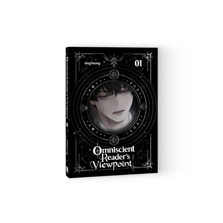 Omniscient Reader's Viewpoint Novel English volume 1 with dark cover featuring a male character face