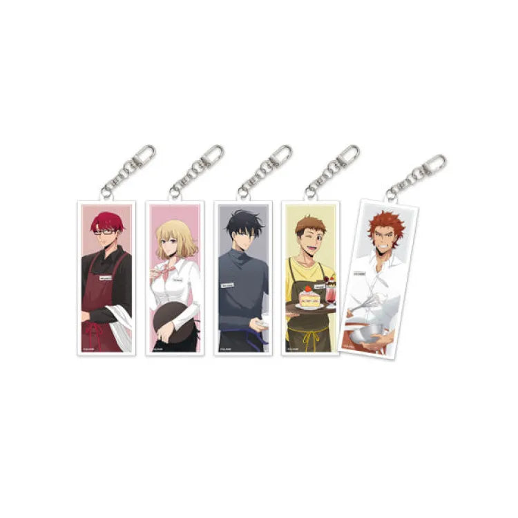 Solo Leveling Keychain Cafe featuring two characters with bunny ears in a stylish illustration