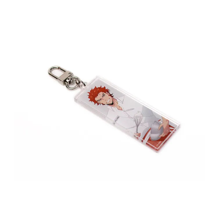 Fantazit Solo Leveling Keychain Cafe with anime character illustration holding kitchen utensils