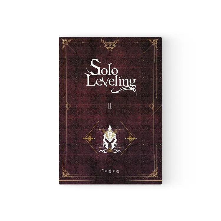 Solo Leveling Light Novel English Set volume II with dark red cover and white title text