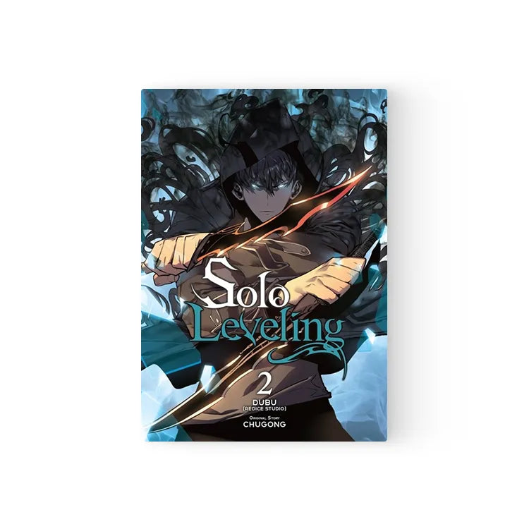 Solo Leveling Manhwa Books English volume 2 featuring dark fantasy cover art by Korean Merch
