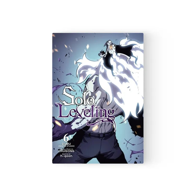 Solo Leveling Manhwa Books English volume 6 with dynamic character artwork on the cover