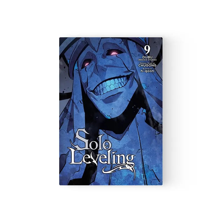 Solo Leveling Manhwa Books English volume 9 with blue monstrous character on cover