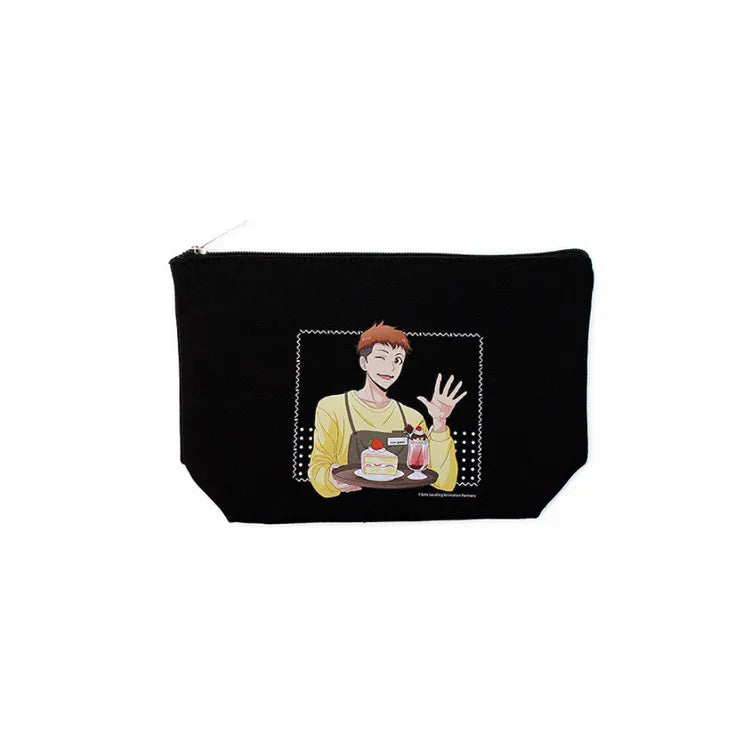 Fantazit Solo Leveling Pouch Cafe keychain featuring character holding dessert tray