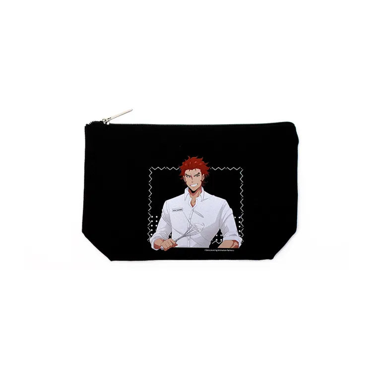 Fantazit Solo Leveling Pouch Cafe transparent keychain with red-haired character in chef outfit