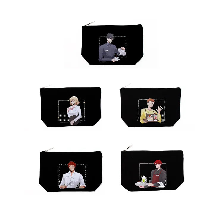 Fantazit Solo Leveling Pouch Cafe featuring anime characters with bunny ears in a soft color design