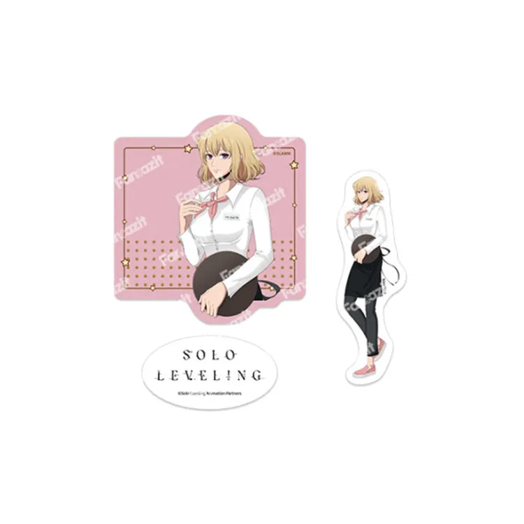 Fantazit Solo Leveling Removable Stickers Cafe anime character keychain with clasp