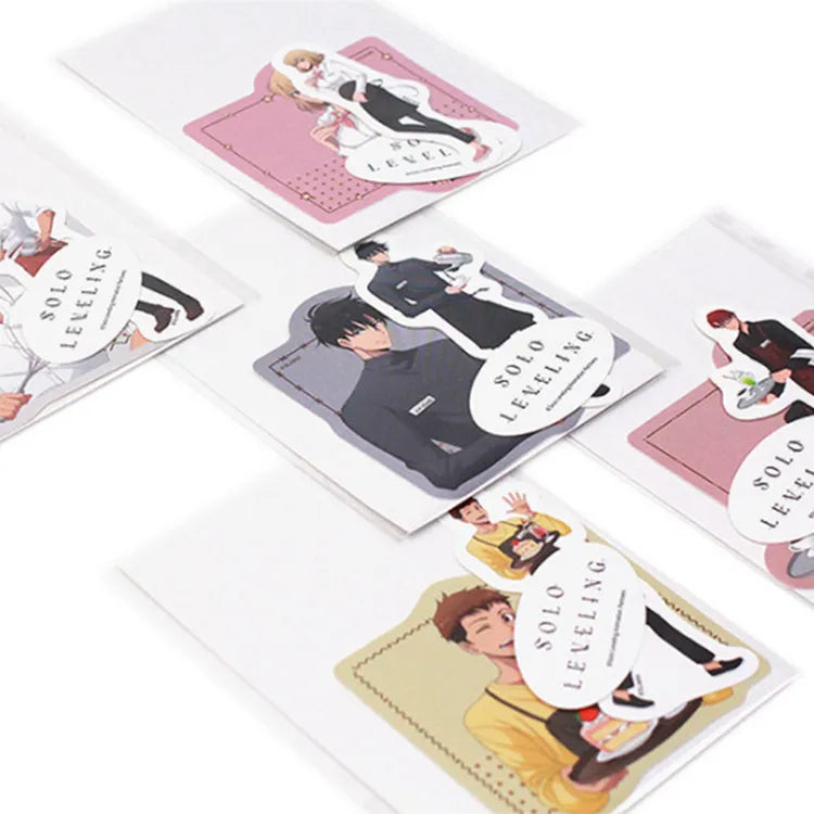 Solo Leveling Removable Stickers Cafe featuring romantic winter scene with two characters holding hands and kissing