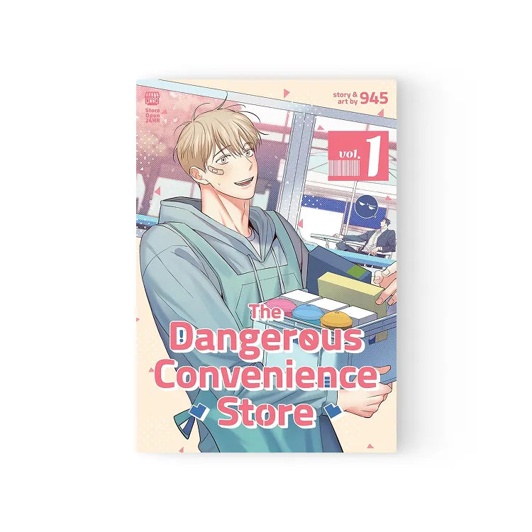 The Dangerous Convenience Store Manhwa English volume 1 cover with character holding snack items