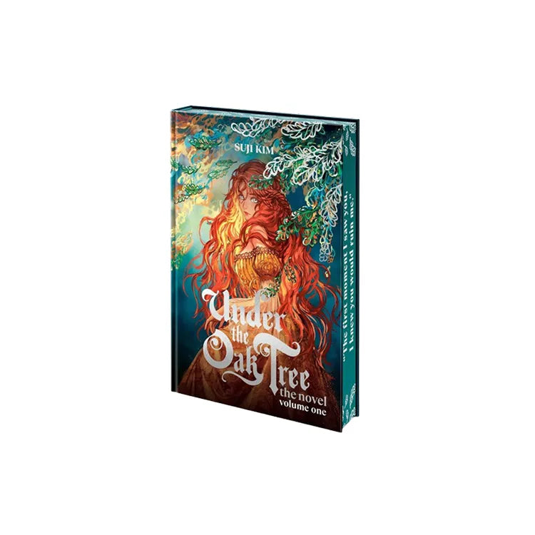 Under The Oak Tree Novel English by Suji Kim with detailed fantasy cover art and red-haired female character