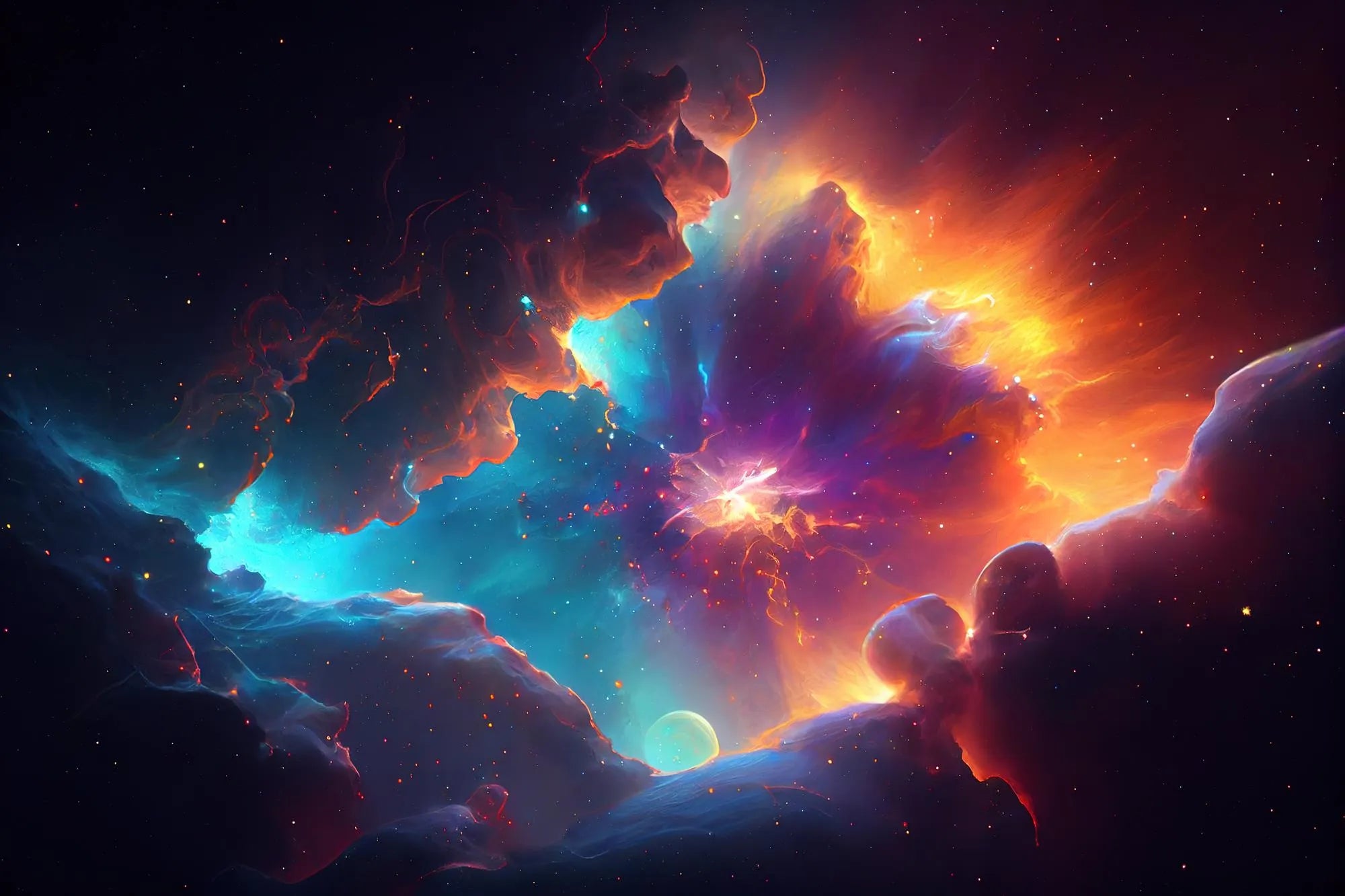 Illustration of a nebula symbolizing a universal webtoon shop as best place to buy webtoon merch.