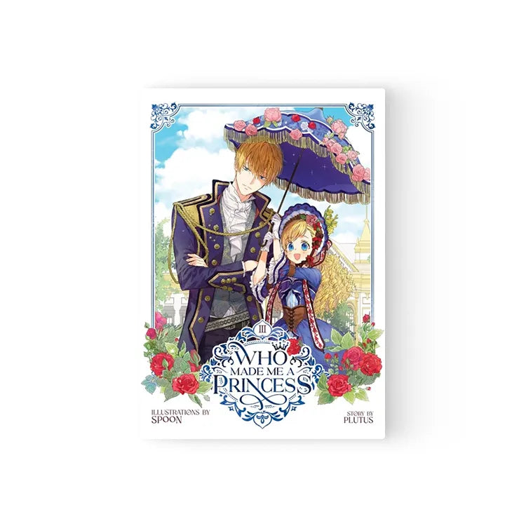 Who made me a princess english edition manga volume with illustrated cover featuring a man and a girl under a floral umbrella