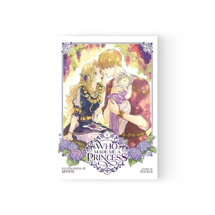 Who made me a princess english edition book cover featuring illustrated royal family holding a baby