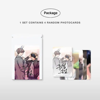 Backdoor Neighbors BL Photo Card Pack with 4 random illustrated photocards in character design