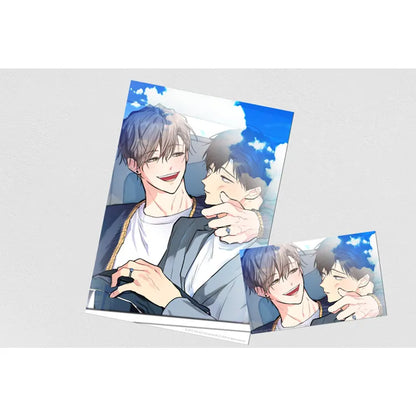 Backdoor Neighbors Photo Set featuring two animated male characters smiling outdoors under a blue sky