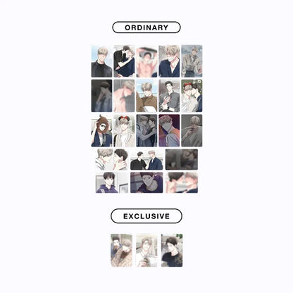 Between The Lines BL Photo Card featuring two illustrated characters with animal ears interacting