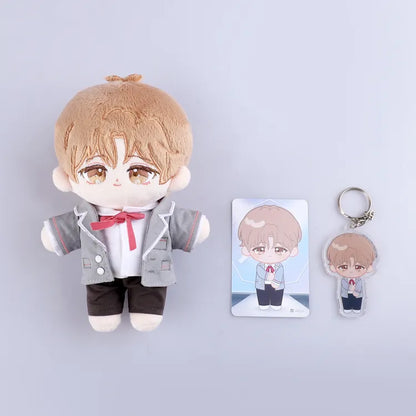 Debut Or Die Plushie 15cm Plush Doll with matching card and keychain featuring brown-haired character