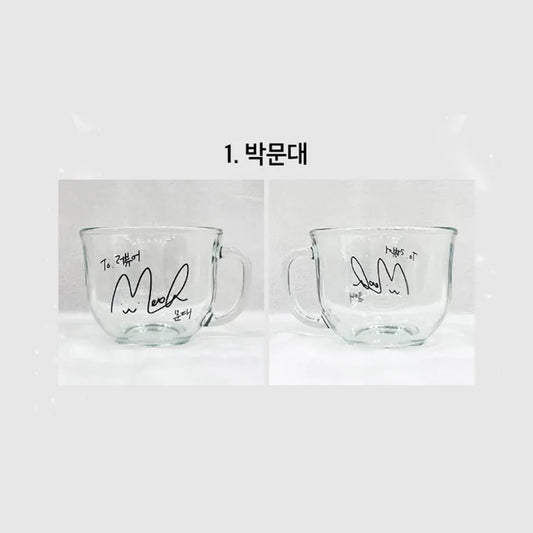 Clear glass cereal bowl with a black autograph from Debut Or Die Signed Cereal Bowls collection