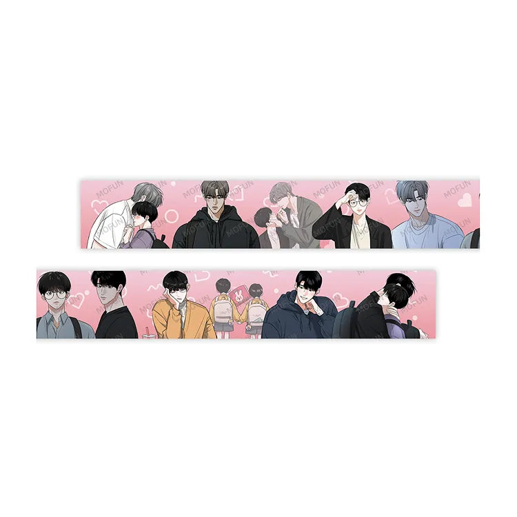 Feel My Benefit Glitter Masking Tape packaging with pastel checkered design and colorful hearts