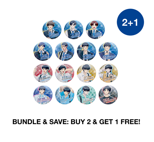 Garbage Time x Webtoon Friends Merch - Random Can Badge Ver. 2
