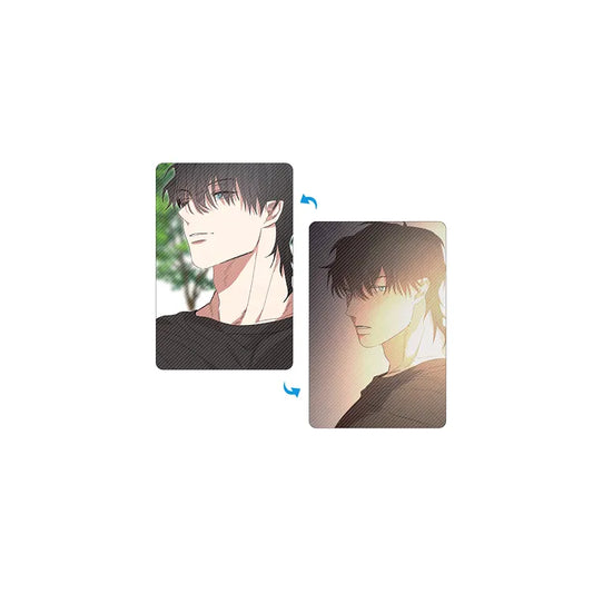Our Sunny Days Lenticular Photocard featuring animated male character with changing expressions