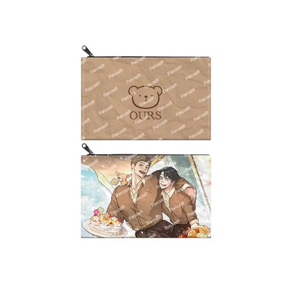 Fantazit Honey Bear OURS Bakery Set featuring beige pouch with bear logo and colorful character artwork