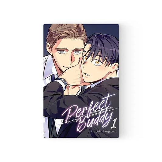 Perfect Buddy Manhwa English cover featuring two male characters in close embrace from Korean Merch