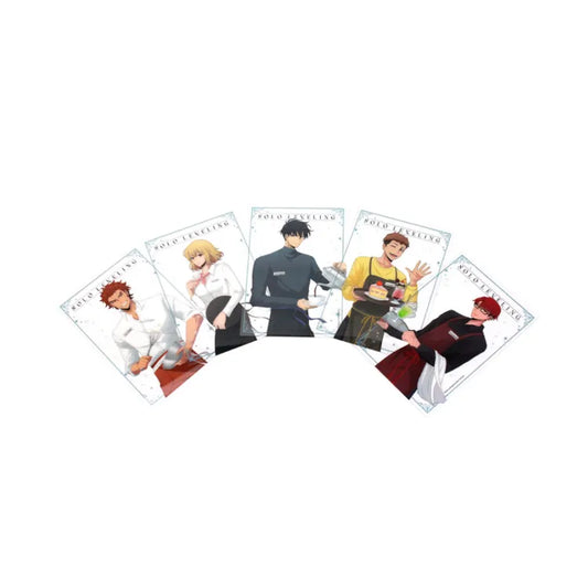 Rolled clear postcard featuring Solo Leveling character in cafe setting Solo Leveling Clear Postcard Set Cafe