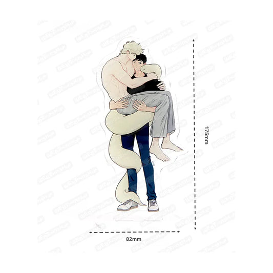 The Sacred Serpent's Seduction Acrylic Stand size measurements