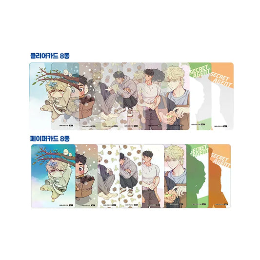 The Sacred Serpent's Seduction Photocard set featuring illustrated characters and colorful designs from Webtoon Shop