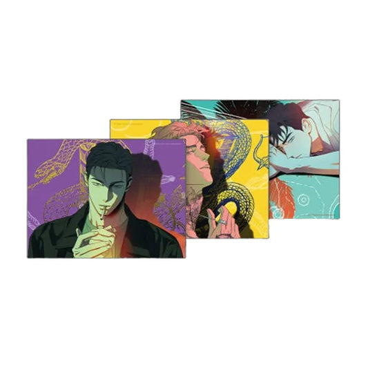 Do7 Store Wet Sand Acrylic Art Frames featuring stylized colorful character illustrations in layered display