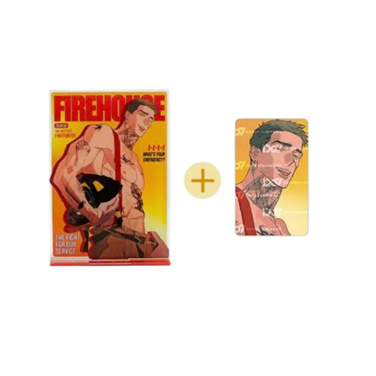 Wet Sand Acrylic Stand featuring Firehouse firefighter anime character from Do7 Store