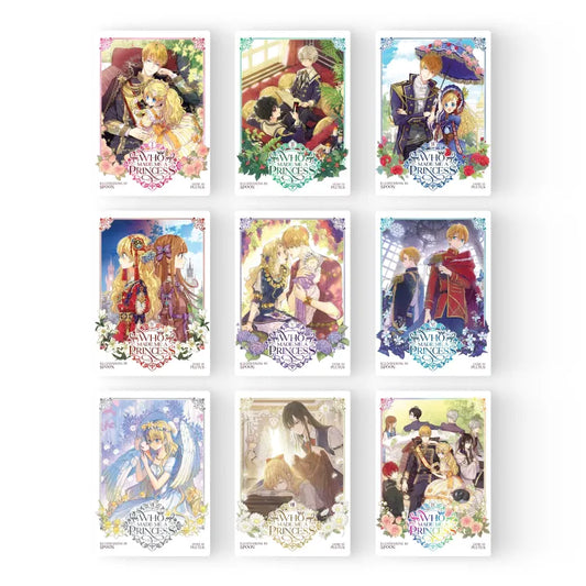 Collection of Who Made Me a Princess English Edition manga volumes by Korean Merch with colorful cover art